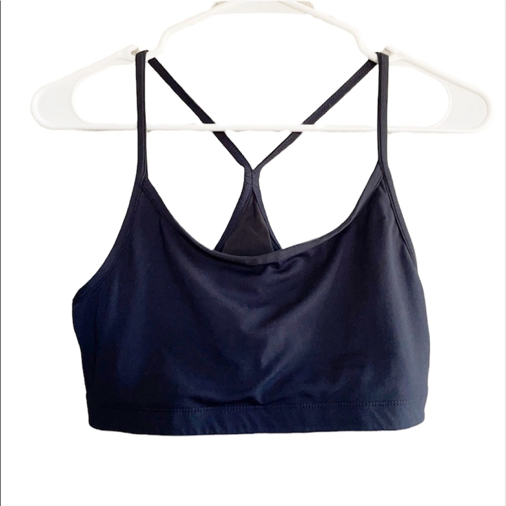 Fabletics Basic Black Sports Bra, Size Medium - image 1